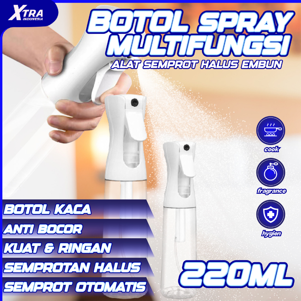 Botol Parfum Ruangan & Linen Spray Embun Kaca 200ml Botol Travel Semprotan Kispray Refill Alkohol De