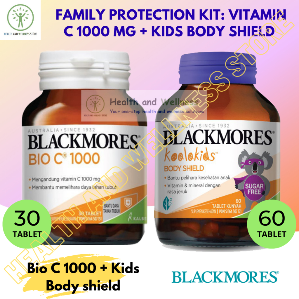 Blackmores Kids Body Shield 60 Tablet Kunyah Dan Blackmores Bio C 1000 Mg 30 Tablet Paket