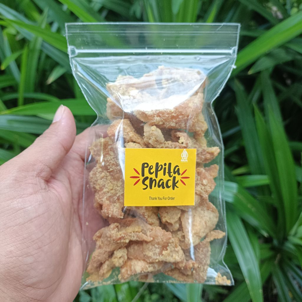 

Kripik Kulit Ayam Crispy Garing Original Pedas Daun Jeruk