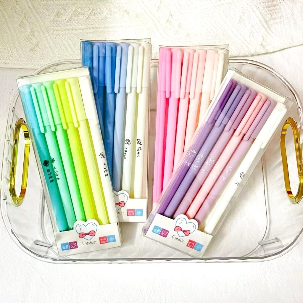 

Pulpen Gel set 6pcs 0,05mm pena gel warna pastel 1set