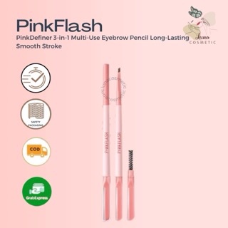 PinkFlash PinkDefiner 3-in-1 Multi-Use Eyebrow Pencil Long-Lasting Smooth Stroke