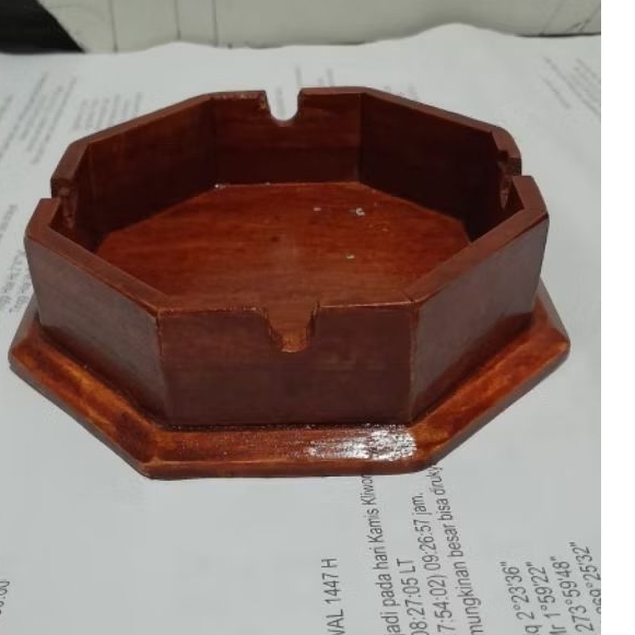 Asbak Kayu Jati Tua Asli elastis & Unik
