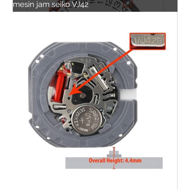 KODE J39C Mesin Jam Tangan VJ42B VJ 42 B Tanggal Original