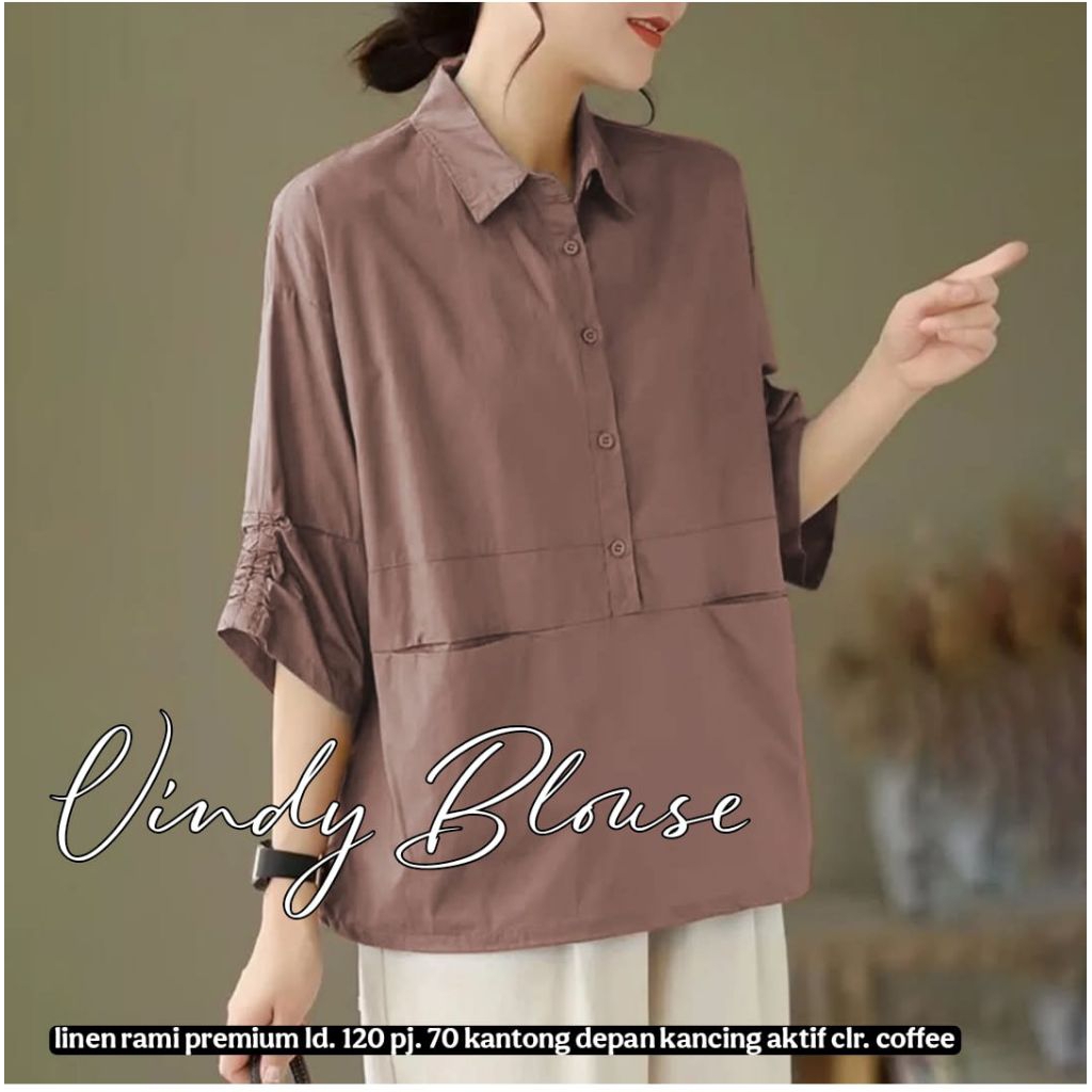 JUMBO LD 120 cm VINDY BAJU KEMEJA WANITA