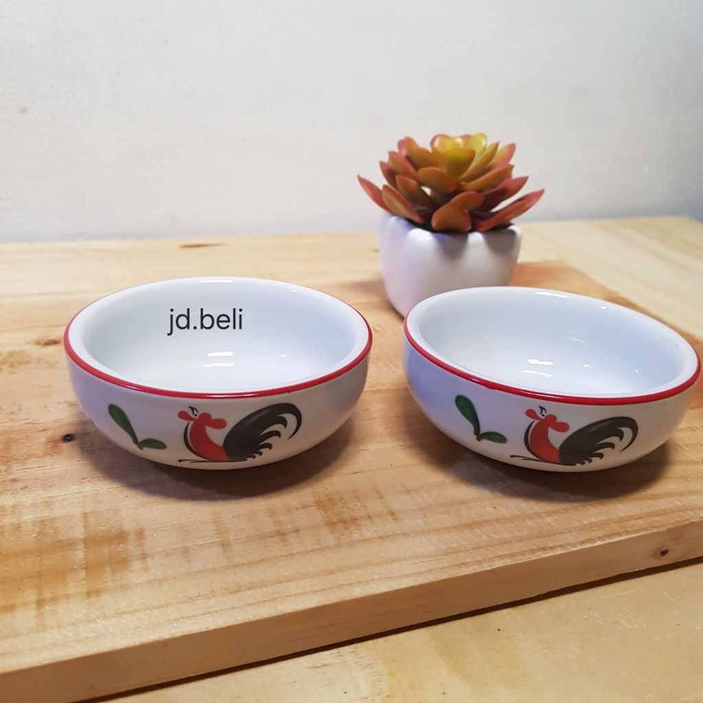mangkuk mini/mangkuk sambal keramik/kopin mangkuk kukuruyuk/Mangkok ayam jago/Bowl/Mangkuk motif/Man