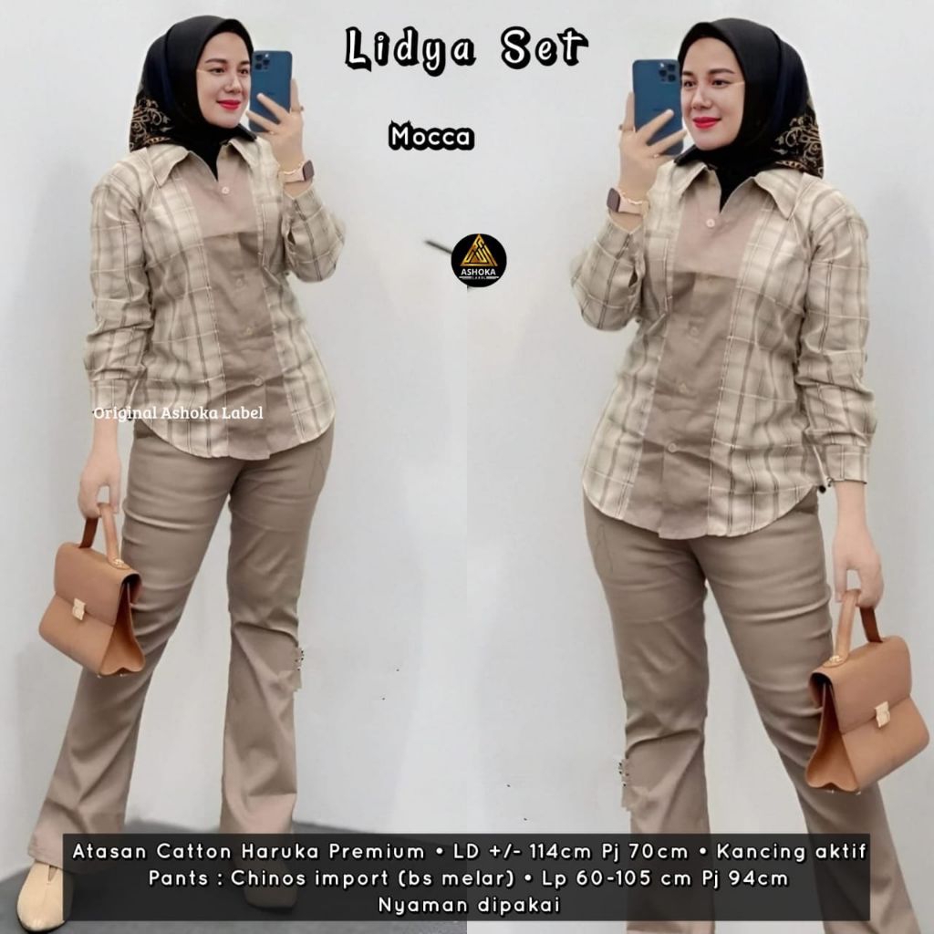Baju Setelan Wanita Premium Lidya Set By Ashoka Label