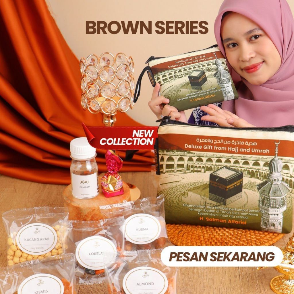

Souvenir (Free Costum Nama) gift oleh-oleh Haji dan Umroh, Hampers hadiah premium Marwah Series