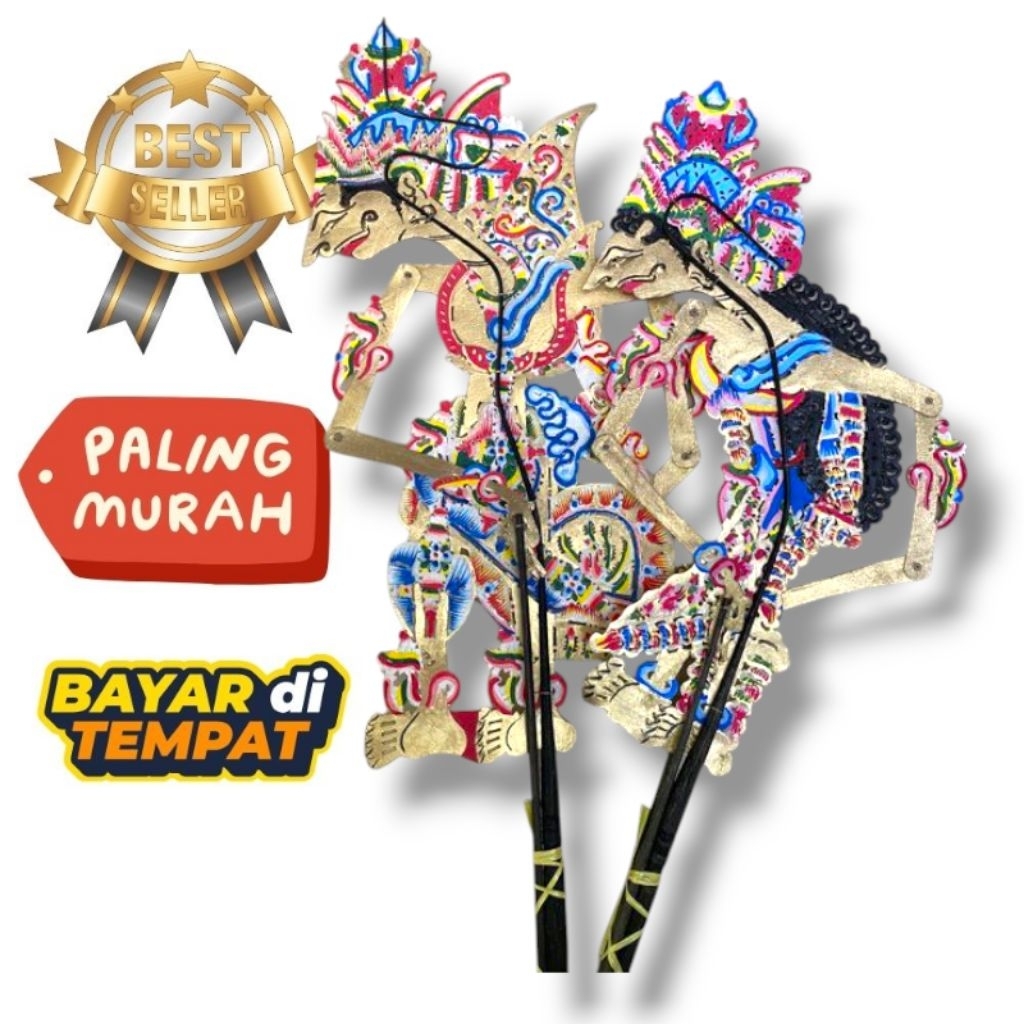 WAYANG KULIT ASLI SEPASANG RAMA SINTA UKURAN STANDAR DALANG