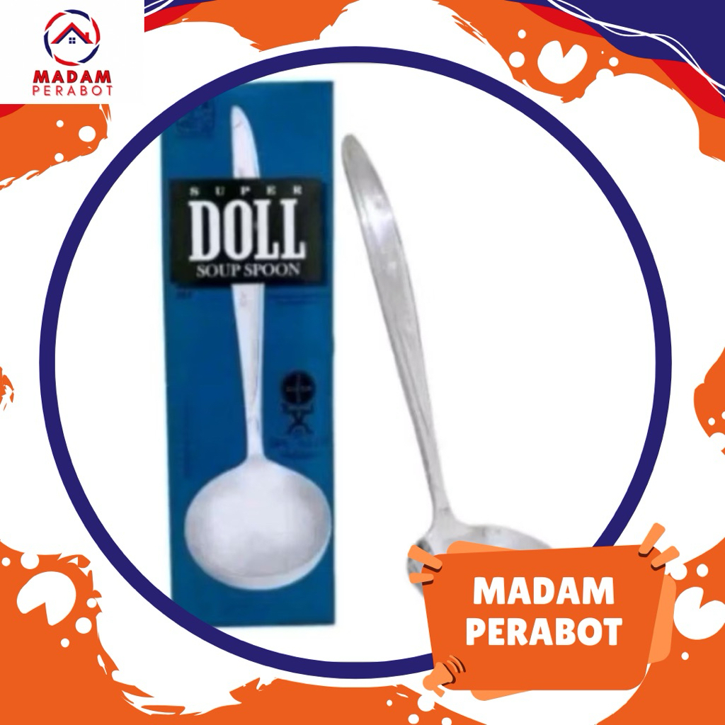 SENDOK SAYUR SUPER DOLL / CENTONG SAYUR LAUK KUAH STAINLESS STEEL / IRUS SUPER DOLL ORIGINAL 1 PCS