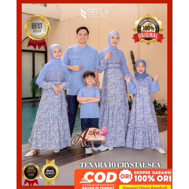 KODE J32J SEPLY SARIMBIT EKSIS 225 TENARA 1 CRYSTAL SEA  SARIMBIT EKSIS 225  BAJU COUPLE KELUARGA  B