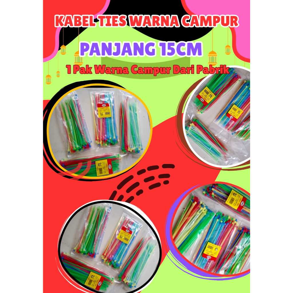 

Kabel TIS Warna Warni Panjang 15cm | Kabel TieS Warna Warni Panjang 15cm