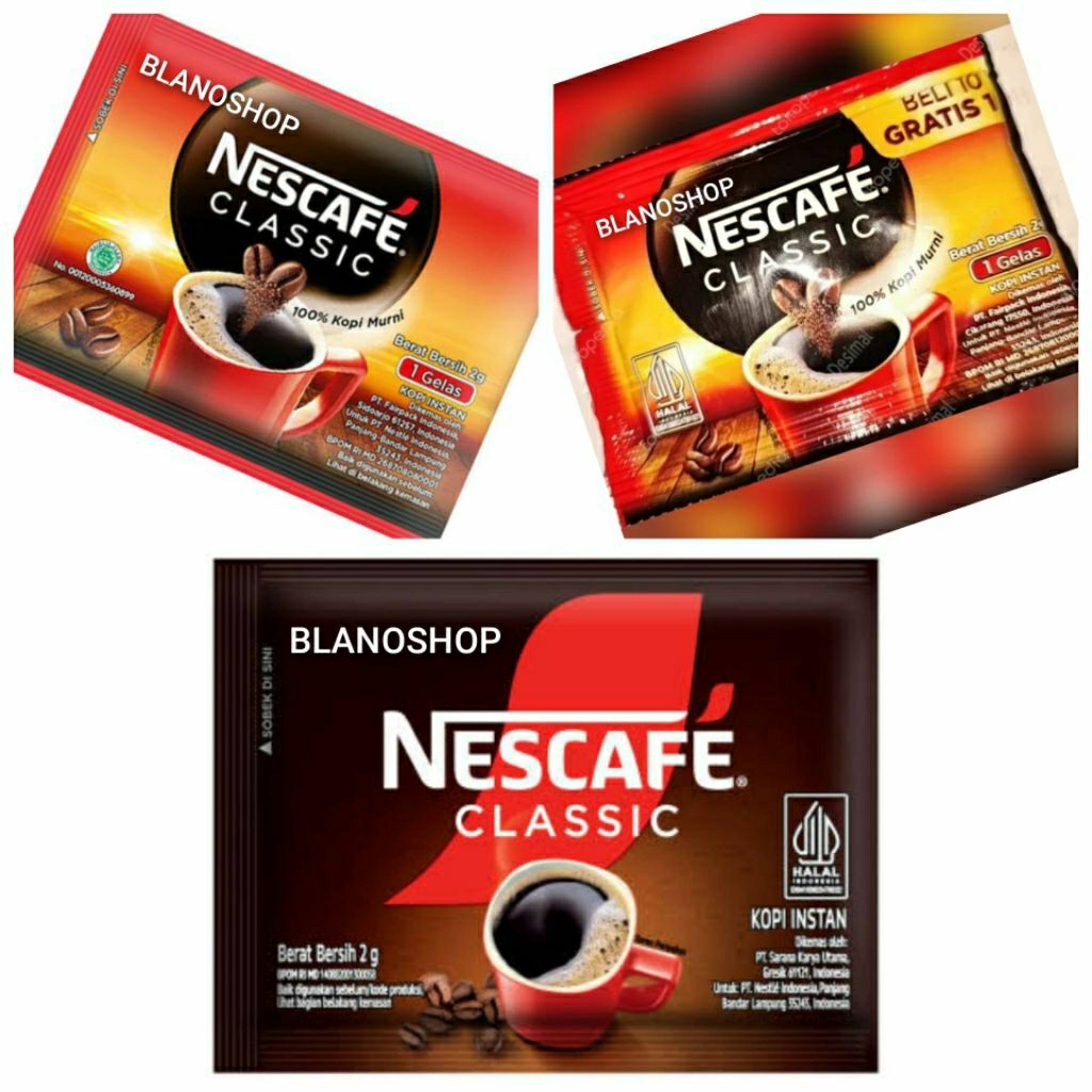 

Kopi Nescafe Classic Sachet 2g (1 Renceng Isi 10)