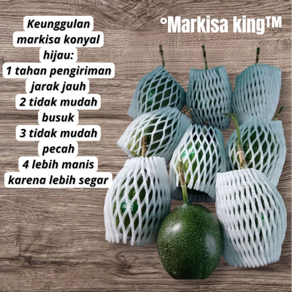 

1 k.g Markisa konyal hijau fresh 100% matang tahan pengiriman jarak jauh