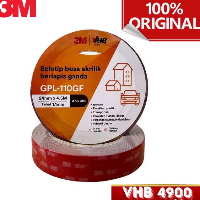 

Hot Sale 3M VHB Double Tape ORIGINAL Automotive 49 24mm x 45 Meter