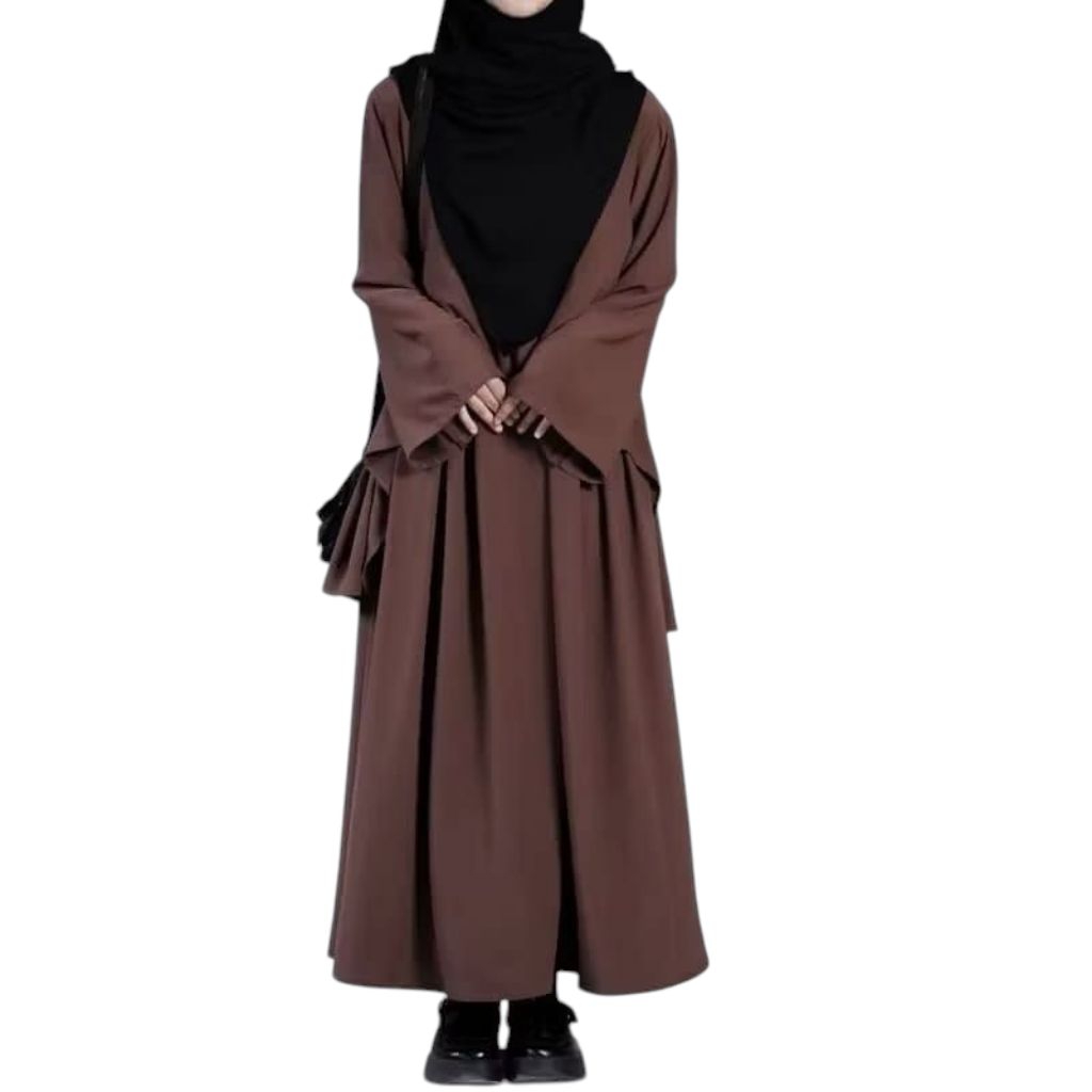 OneSet abaya Tunik&rok Terbaru Crincle Remaja kekinian Baju Lebaran