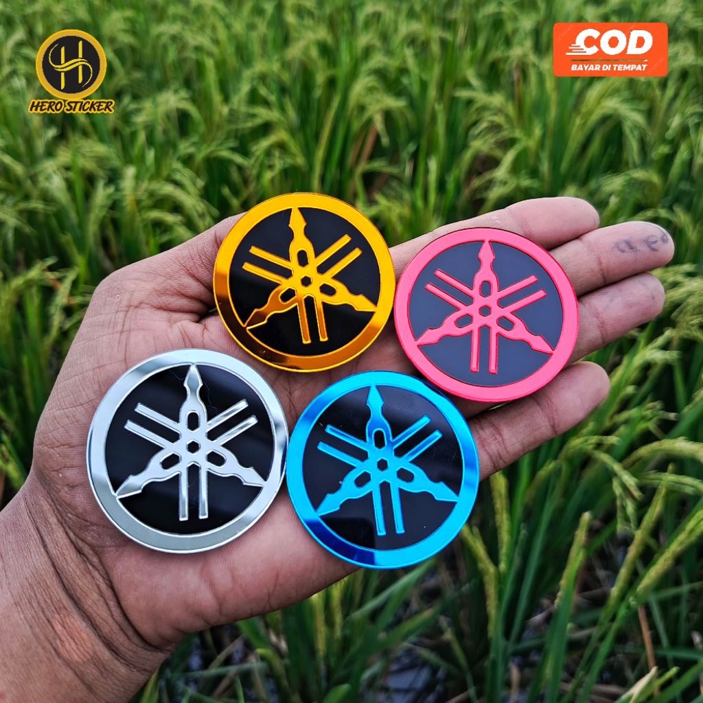 Emblem Logo Yamaha 3D Timbul Garputala Akrilik Logo Yamaha Sticker Logo Yamaha