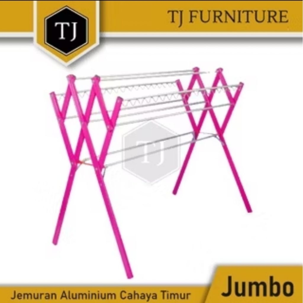 Cahaya timur jemuran baju pakaian alumunium jumbo / Jemuran lipat
