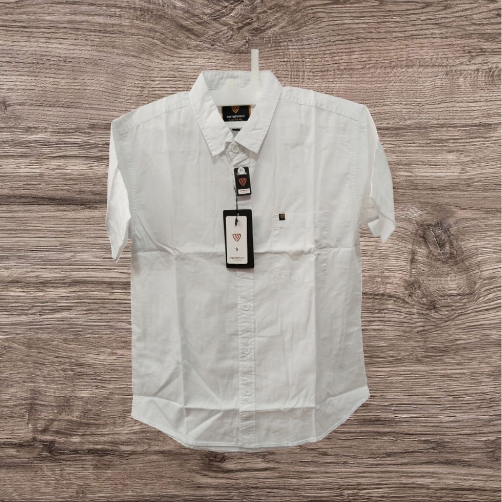 Kemeja putih pendek anak cowok