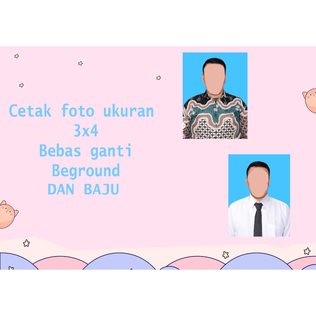 (1 HARI JADI) CETAK PAS FOTO GRATIS EDIT BACKGROUND DAN GANTI BAJU 1 HARI JADI (UNTUK IJAZAH CV SKCK