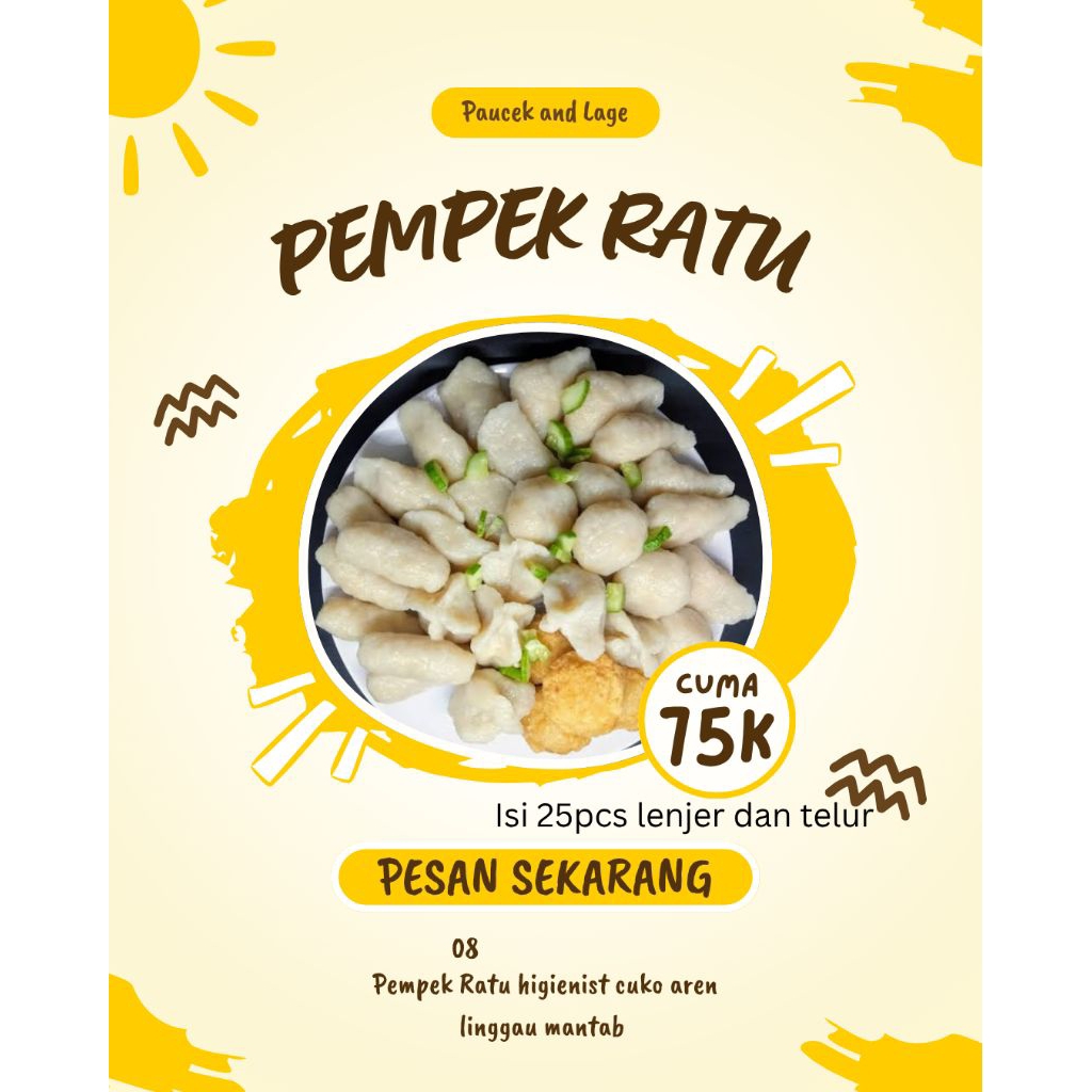 

Pempek lenjer dan Telur