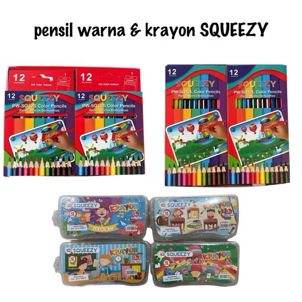 

[ATK] KRAYON & PENSIL WARNA SQUEEZY