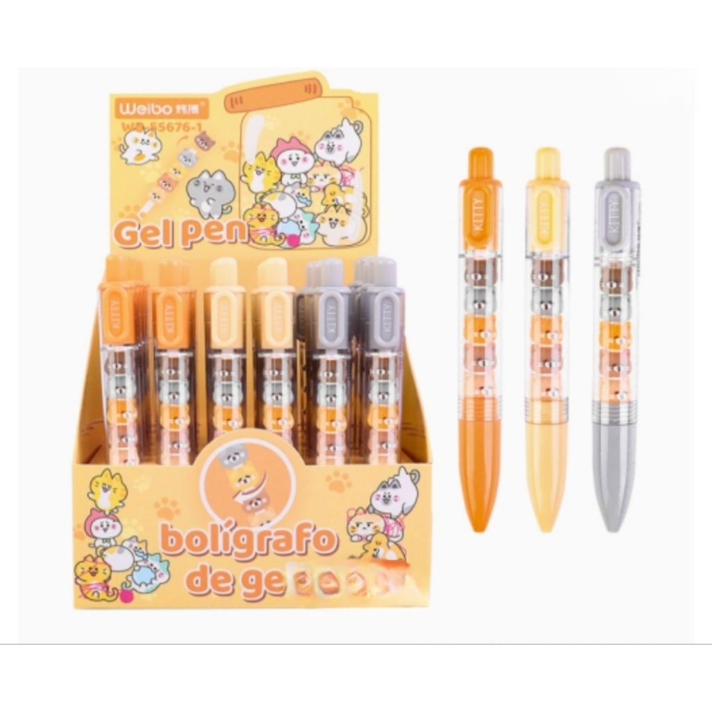 

Weibo - Pena Gel Press Karakter Kitty 0.5mm wb-55676-1 / Pena Weibo Lucu Karakter Kucing