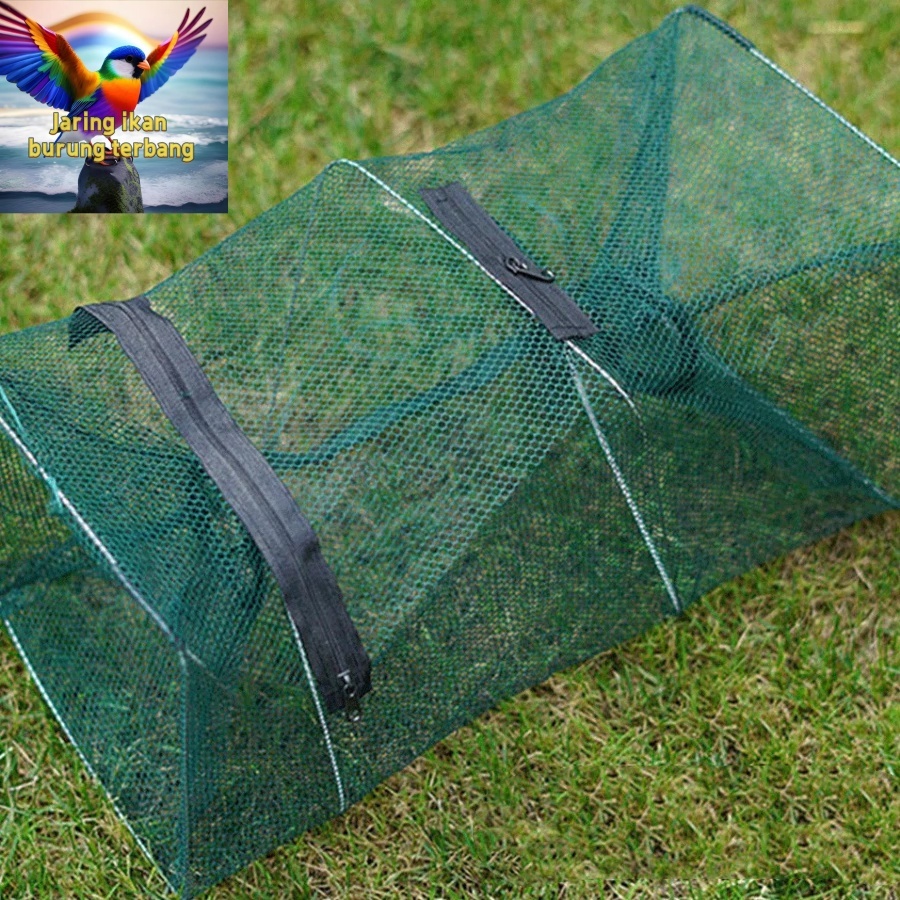 Bubu Perangkap Ikan Lipat 2 Lubang Kotak Jebakan Alat Pancing Jaring Jala Prangkap Udang Kepiting Su