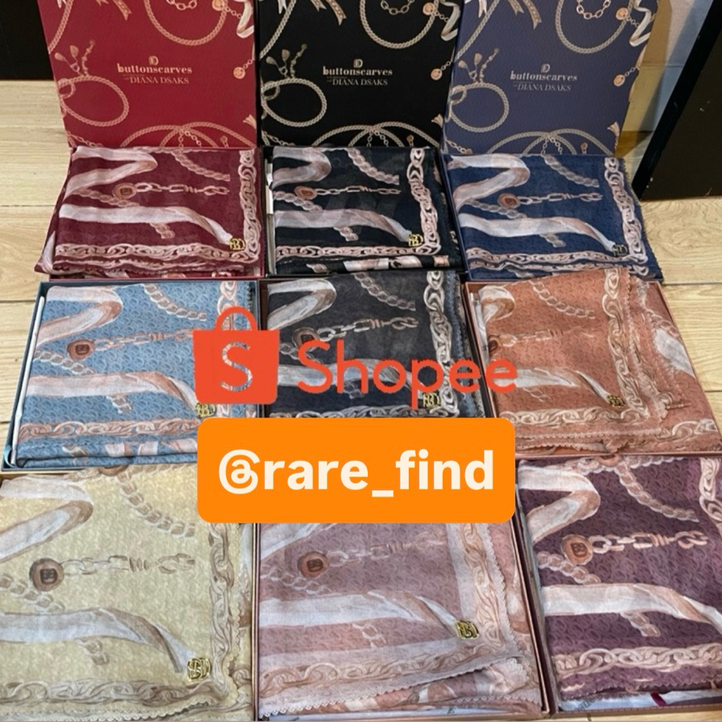 [NEW] Original Preloved Buttonscarves x Diana DSAKS Ruby BS Chain Rare Item Rantai Black Hitam Brown