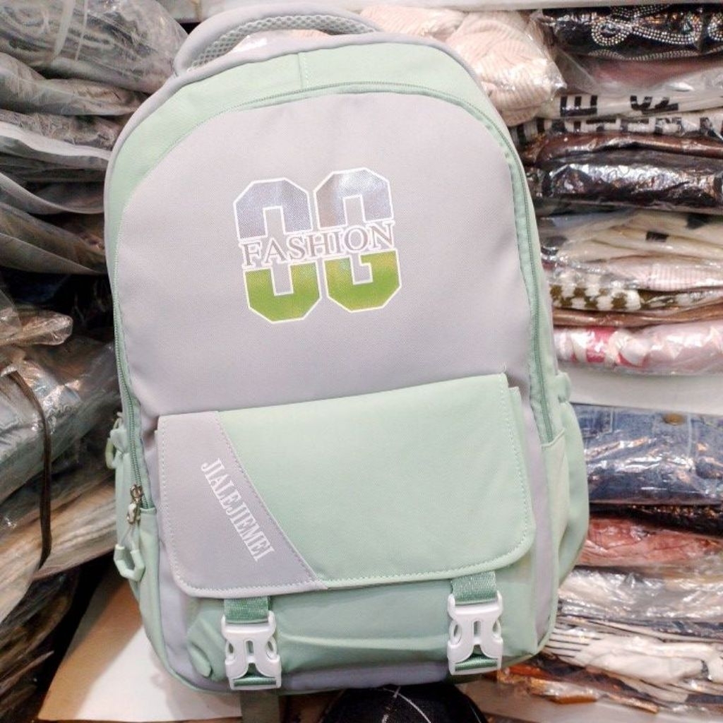 TAS SEKOLAH CEWEK SMP/SMA WARNA HIJAU/TAS SEKOLAH CEWEK MODEL TERBARU WARNA HIJAU SAGE POLOS