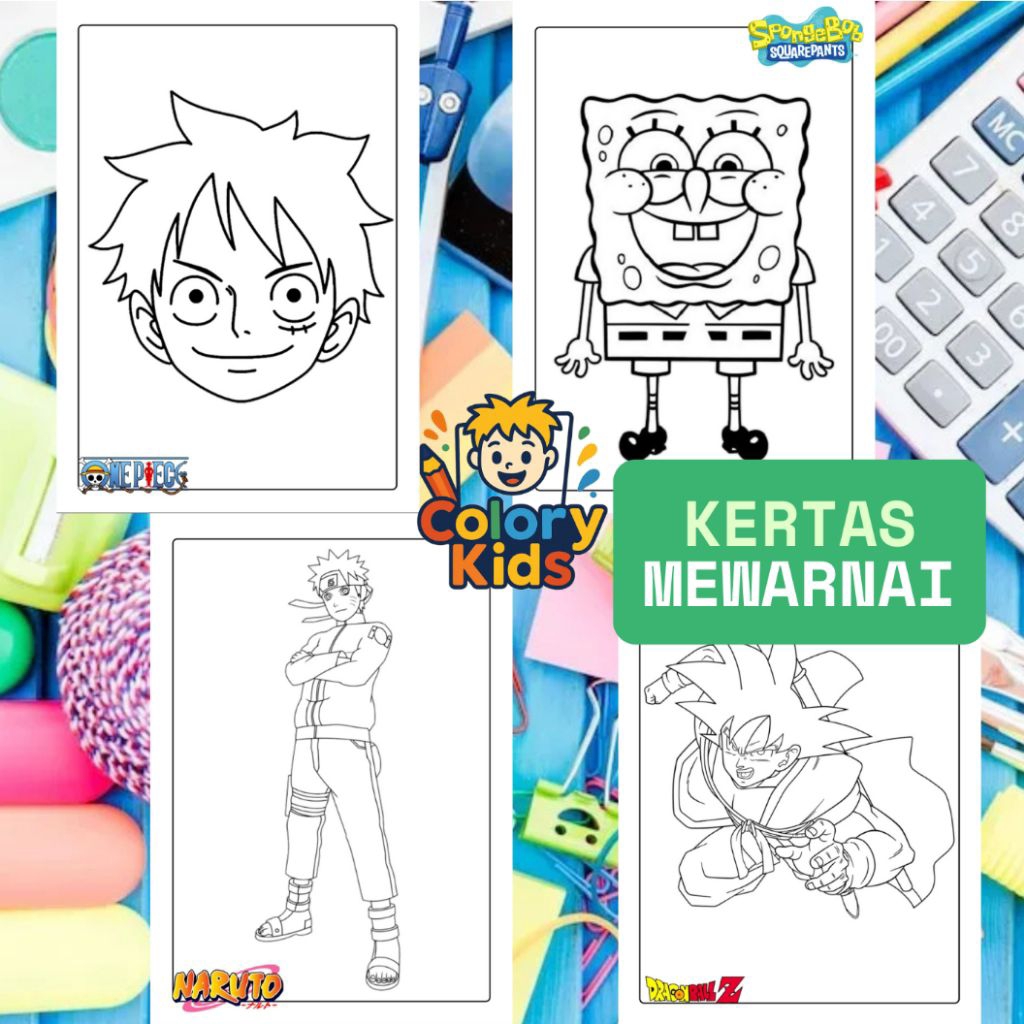

15 Kertas mewarnai anak-anak/kertas bergambar ukuran A4