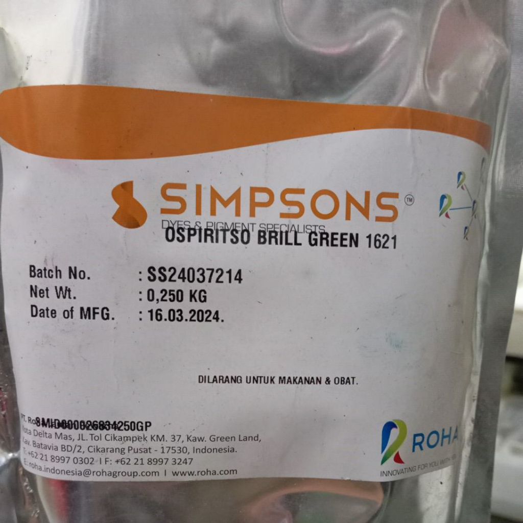 

Gincu Minyak Brill Green 1621 @250g