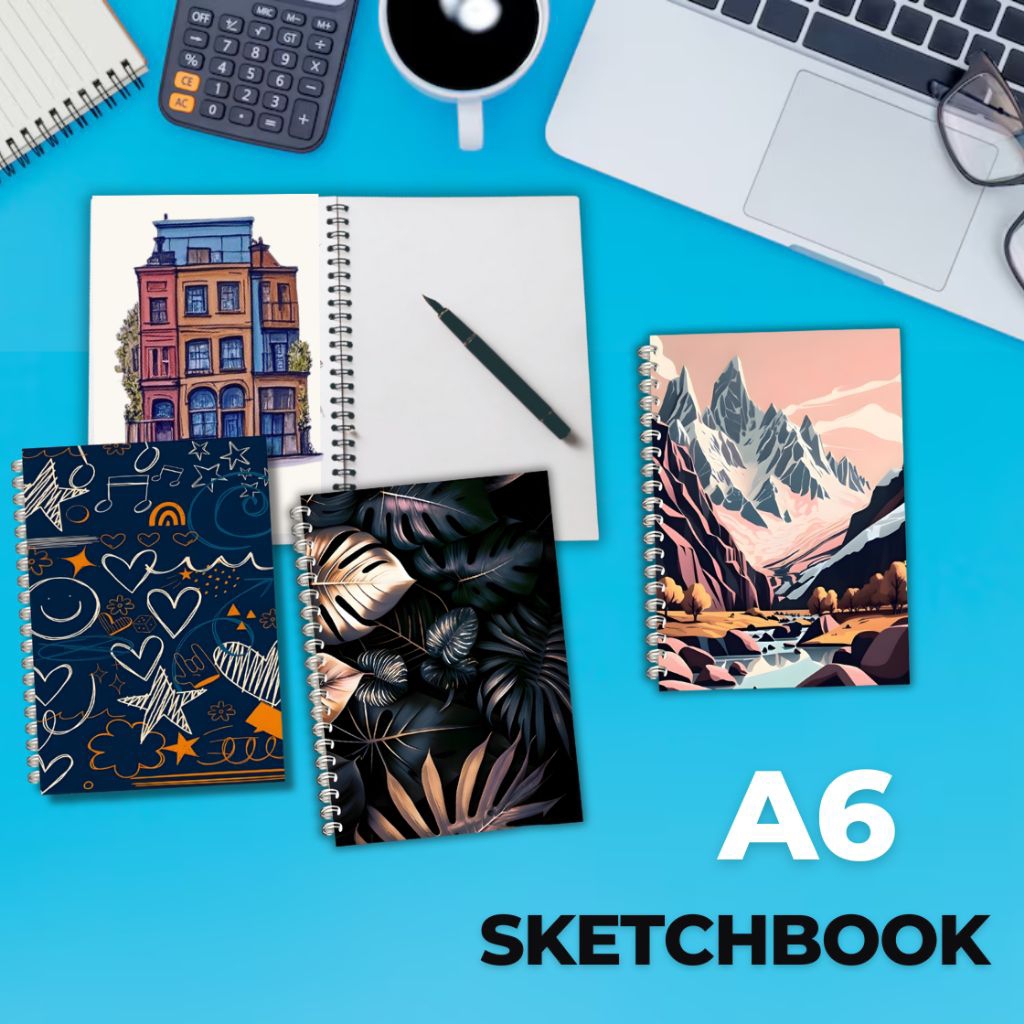 

BUKU SKETSA A6 / BUKU SKETSA KECIL / SKETCHBOOK / DIARY / SKETCH BOOKH.