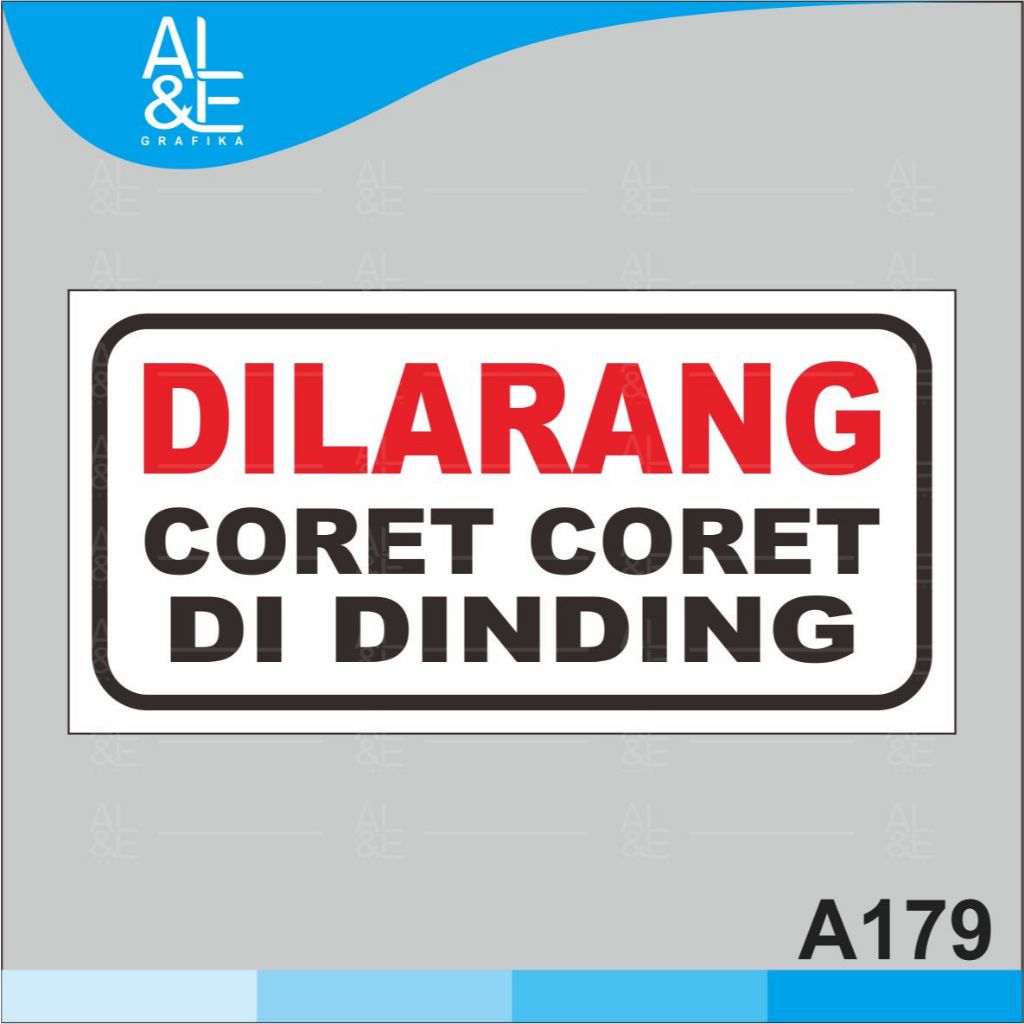 

A179 - Acrylic Sign, Stiker Akrilik Dilarang Coret-Coret di Dinding, Tahan Air, Premium dan Murah