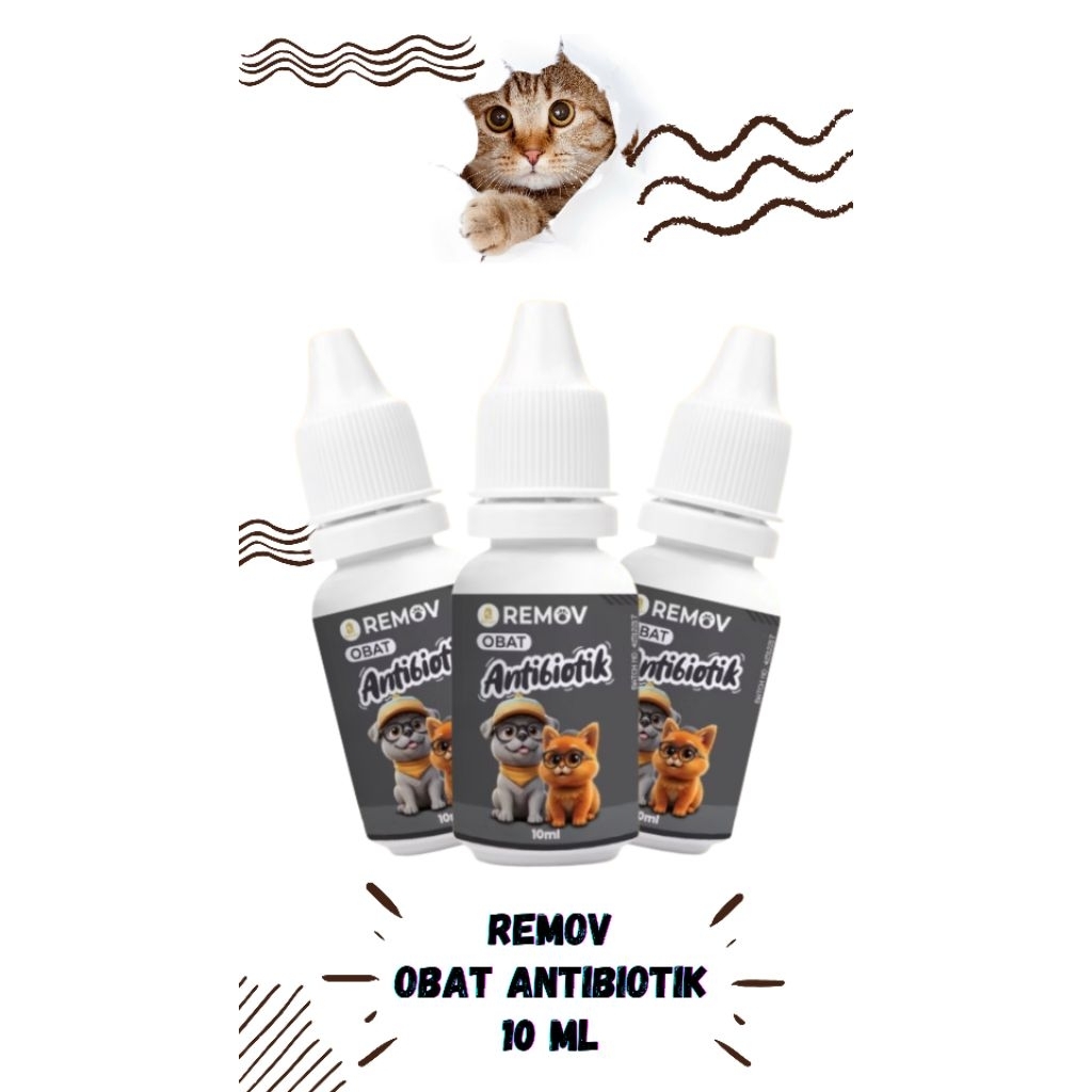 REMOV Obat Antibiotik Kucing & Anjing 10ml