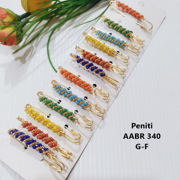 1 LUSIN PENITI INDIA SILVER / PENITI HIJAB / PENITI PESTA JARUM TAJAM AABR340