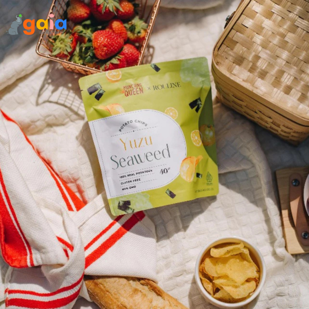 

Munching Queen Mini Potato Yuzu Seaweed 40g | Camilan Anak