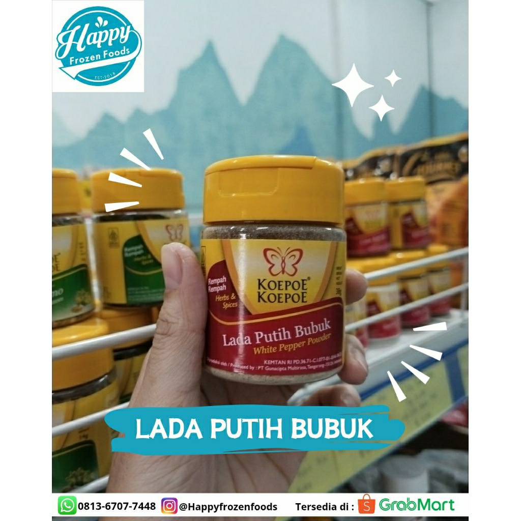 

LADA PUTIH BUBUK 38gr KOEPOE KOEPOE | HAPPY FROZEN FOODS PALEMBANG