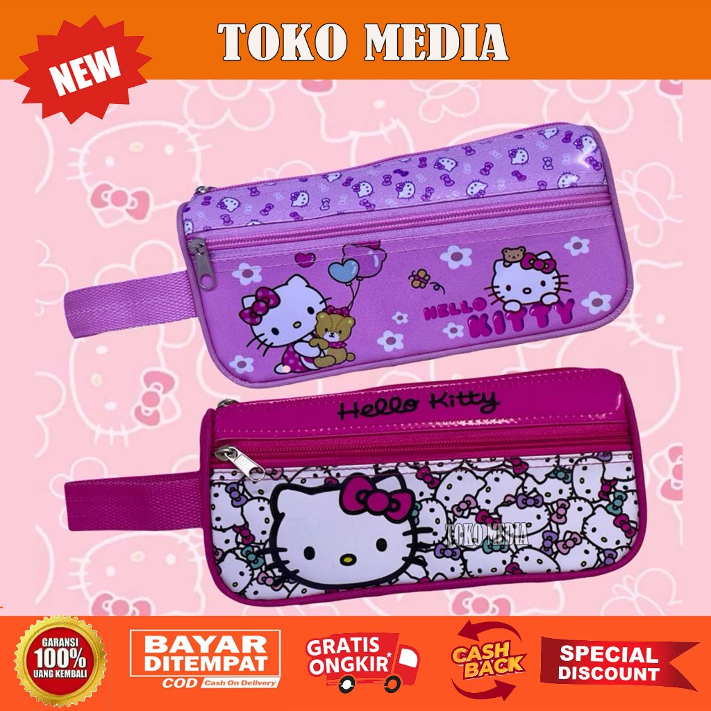 

Murah Tempat Pensil Anak Hello Kitty Dengan 2 Restleting / 2 Tempat Penyimpanan