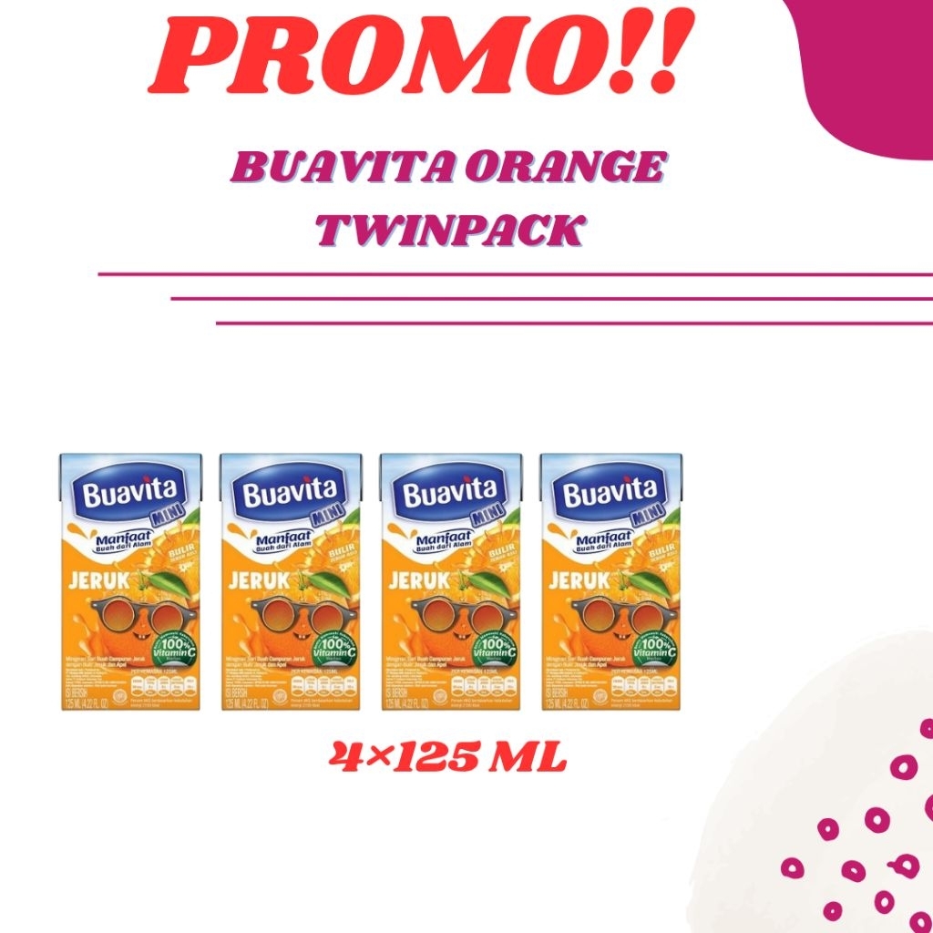 

PROMO!!BUAVITA ORANGE TWINPACK 4×125 ML