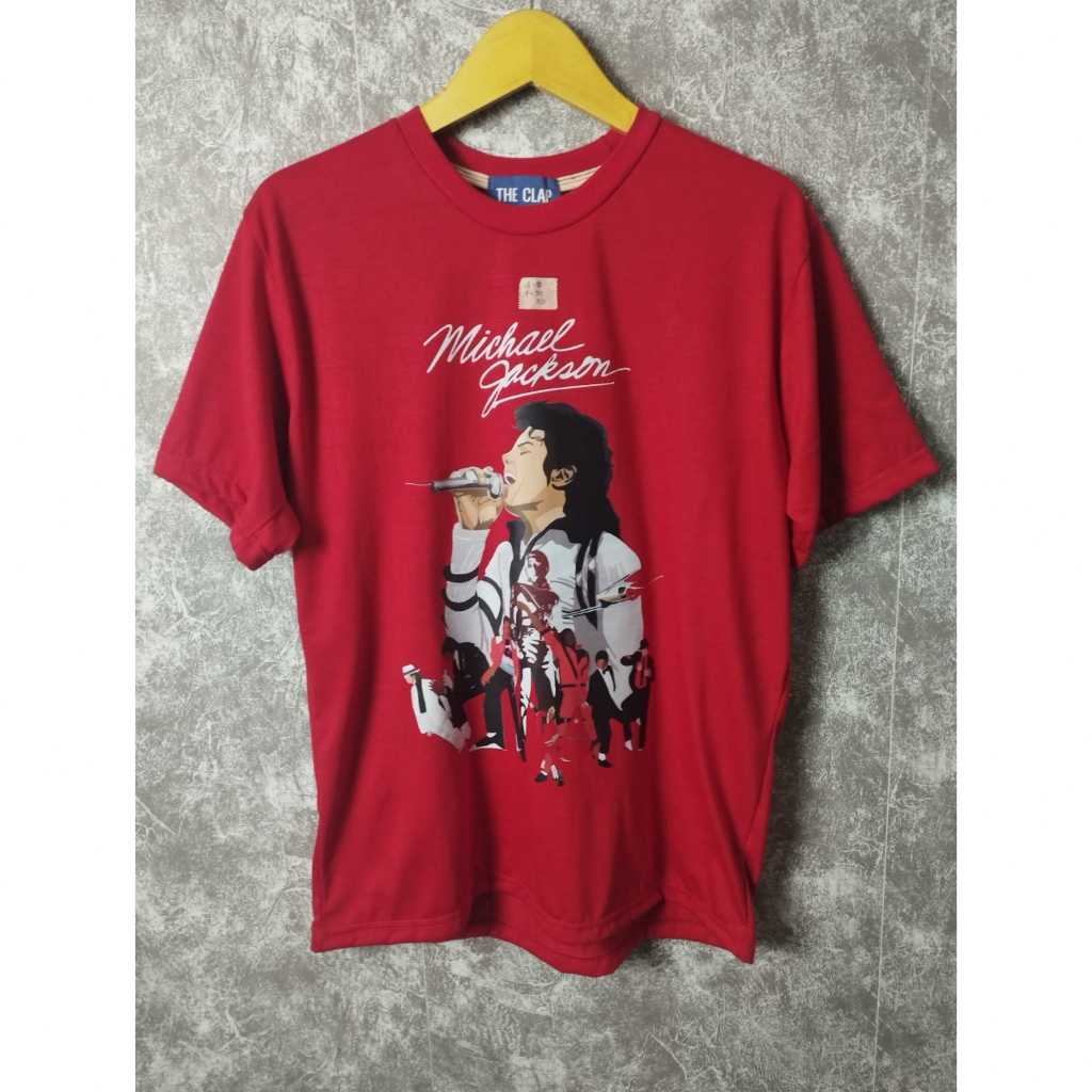 The Clap Atasan kaos Pria Michael Jacson Merah