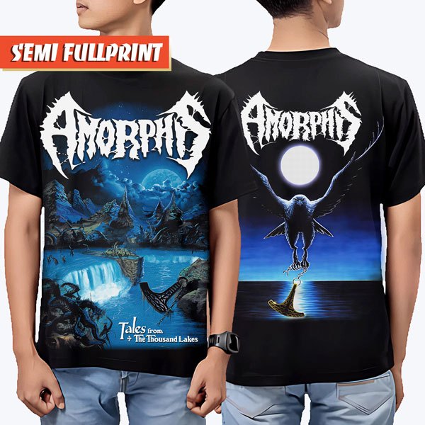 KAOS AMORPHIS SEMI FULLPRINT | BAJU BAND BOOTLEG METAL PROGRESIF ROCK UNISEX | TALES FROM THE THOUSA