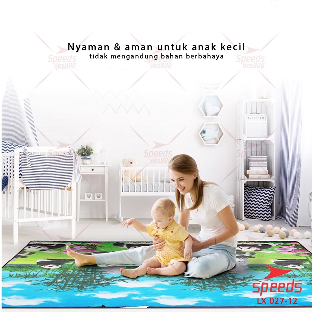 Tikar Foam Tebal / Karpet Gulung Lipat Keluarga / Matras Anak