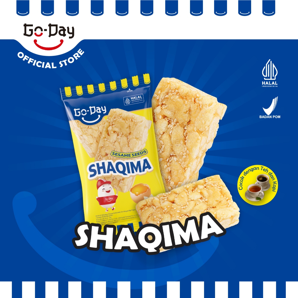 

Go-Day Shaqima Sesame Seeds Bar isi 10, 15, 20, 25, & 30 Pcs