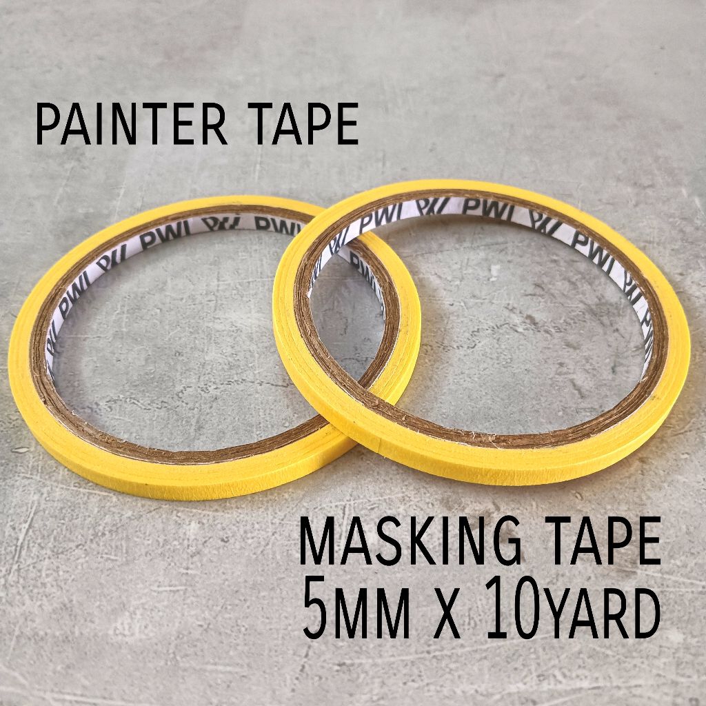 

Masking Tape Kuning 5mm x 10yard PWI / Isolasi Kertas