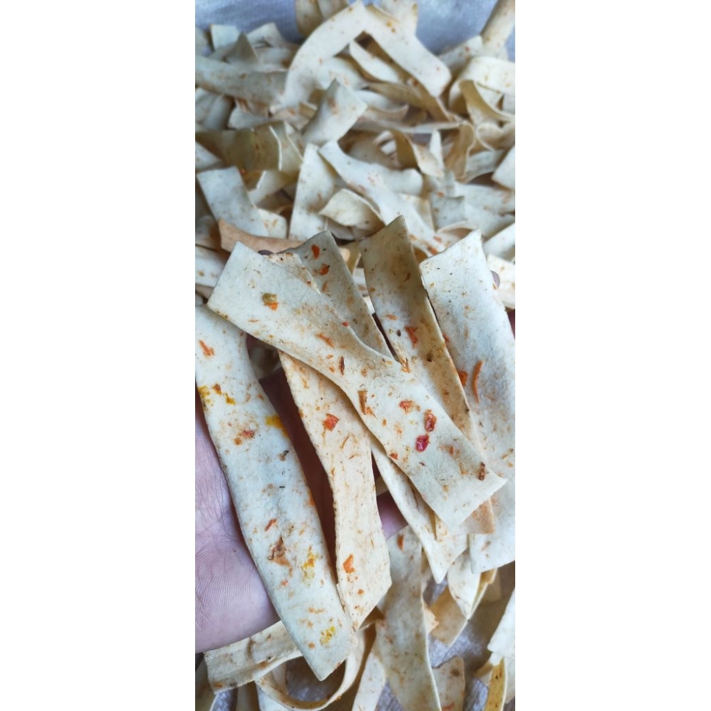 

Kerupuk Slondok Super Pedas Manis ( Jumbo ) Mentah kemasan 1 kg