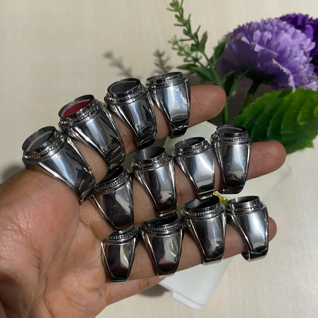 Cincin ring monel handmade premium / emban monel ring stainless steel handmade /
