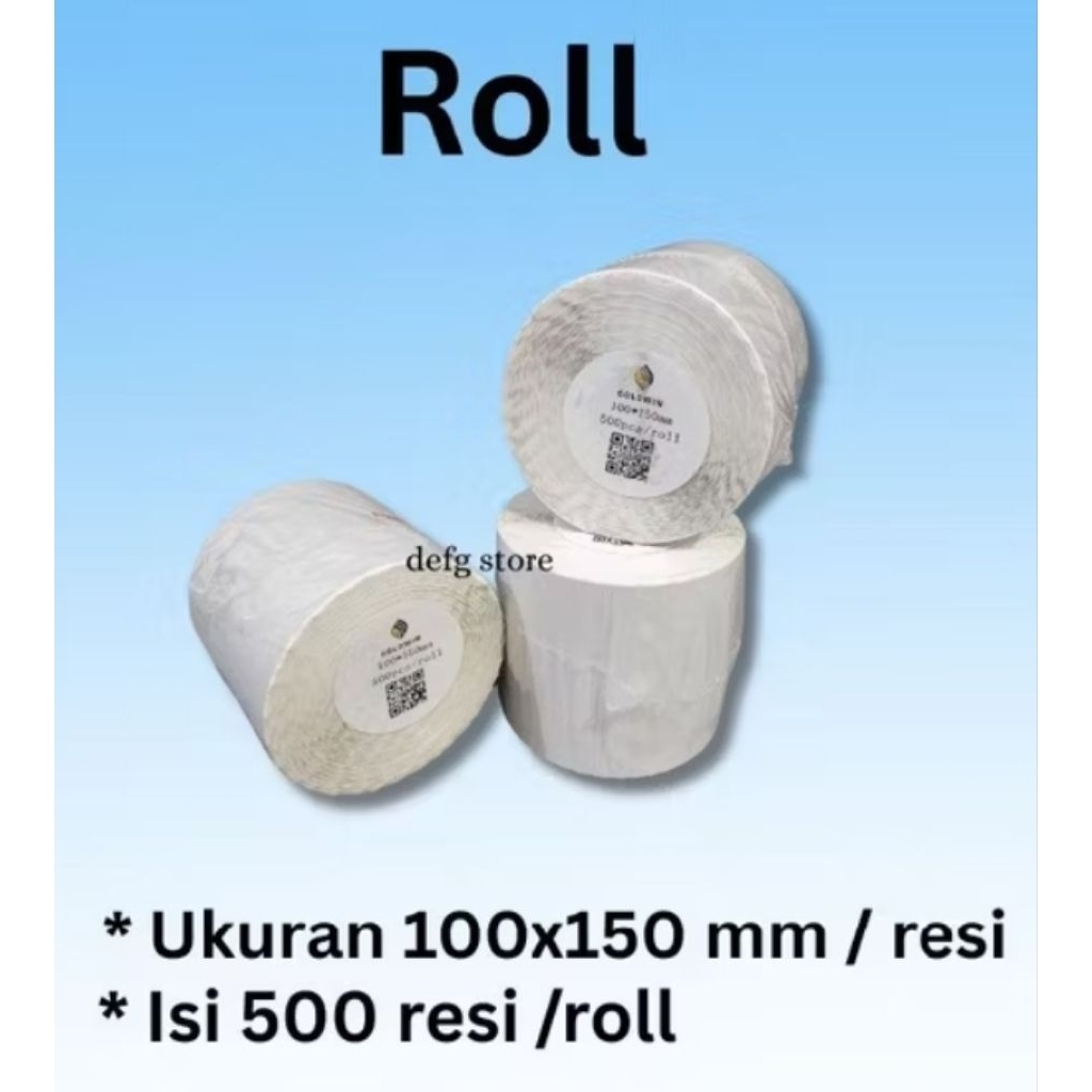 

Kertas Label Thermal 100x150mm - Stiker Resi Pengiriman 500 Lembar