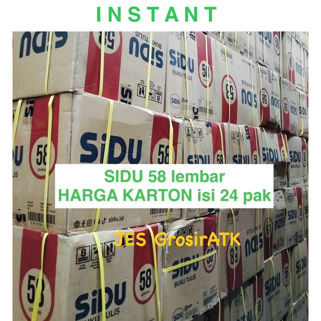 

(KARTON) Buku Tulis SIDU 58 lembar KARTONAN isi 24 pak (Khusus INSTANT SIDU 58)