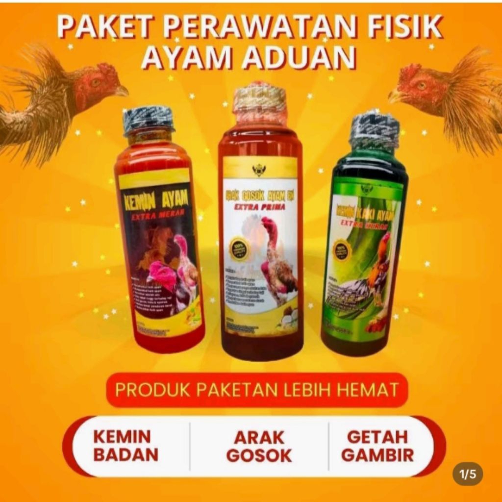 ( ISI 3 ) KEMIN MERAH BADAN, KEMIN HIJAU GETAH GAMBIR, ARAK GOSOK AYAM  SIAP LAGA