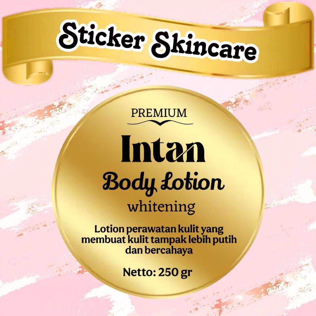 

(ISI 100 PCS) STICKER HB HANDBODY LOTION CUSTOM NAMA